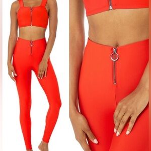 Alo Yoga High-Waist Fast Set – Cherry Red – Size S (Airlift Fabric)
